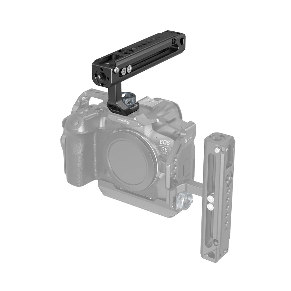 SmallRig Adjustable Camera Top Handle Grip with ARRI-Style Anti-Twist Mount, Front and Back Cold Shoe Mounts, 1/4"-20 / 3/8"-16 Accessory Threads for Monitors, LED Light and Microphones | 4153