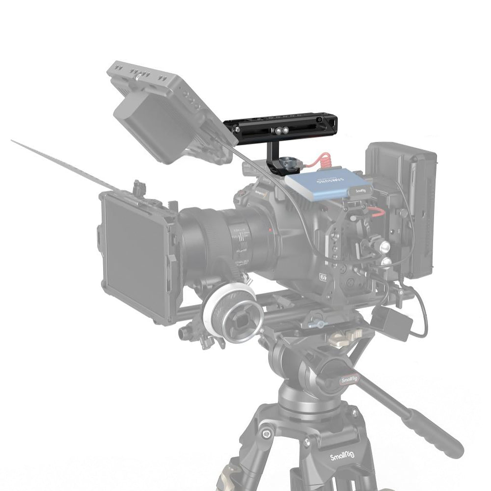SmallRig Adjustable Camera Top Handle Grip with ARRI-Style Anti-Twist Mount, Front and Back Cold Shoe Mounts, 1/4"-20 / 3/8"-16 Accessory Threads for Monitors, LED Light and Microphones | 4153