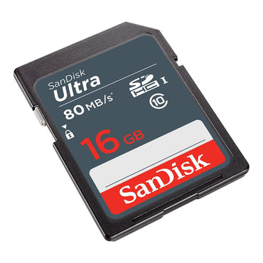 SanDisk Ultra SD Card UHS-I SDHC Class 10 80mb/s Read and Write Speed (16GB)