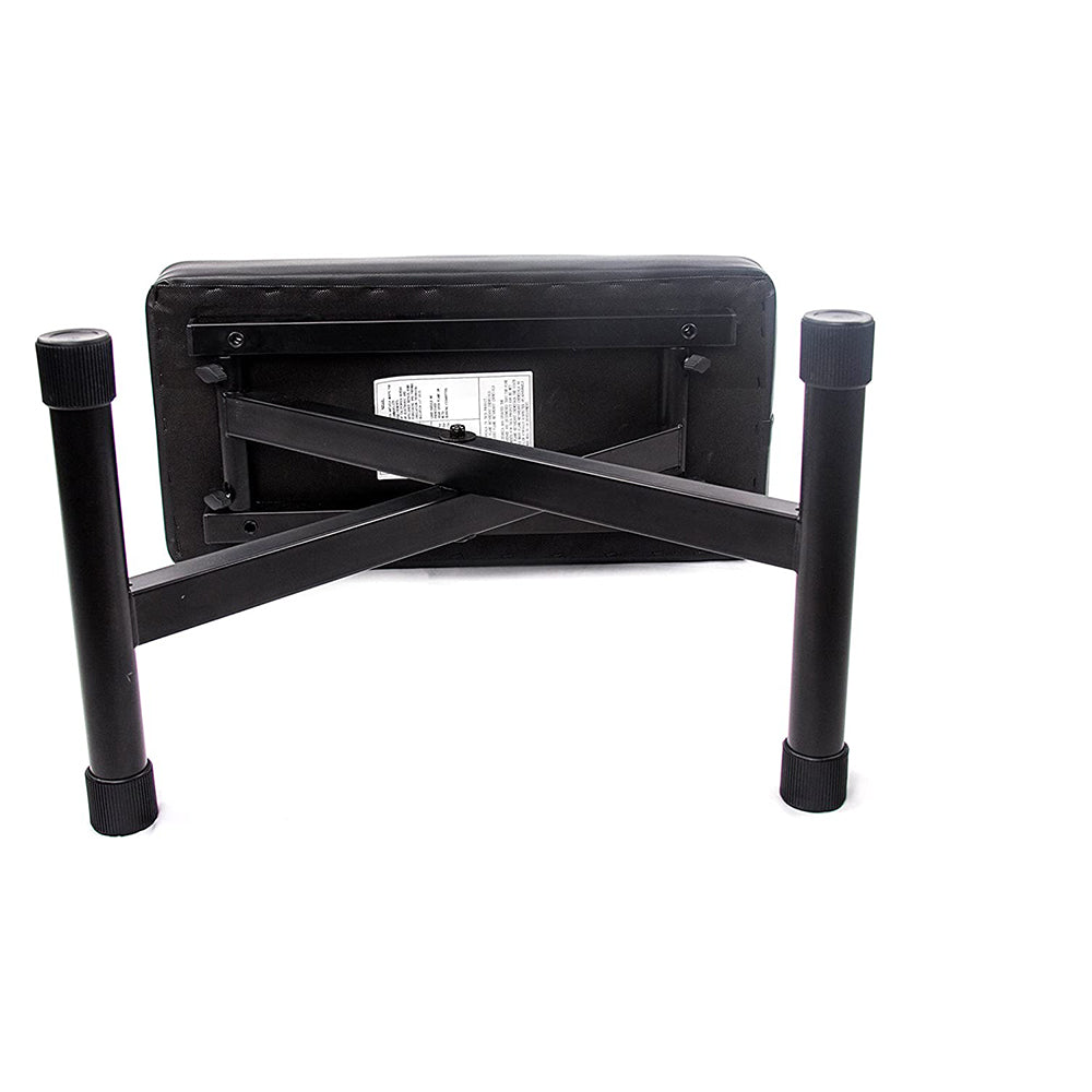 Surelock KB01 Adjustable Piano Chair Stool with Collapsible Foldable Cross Base and Foam Padding