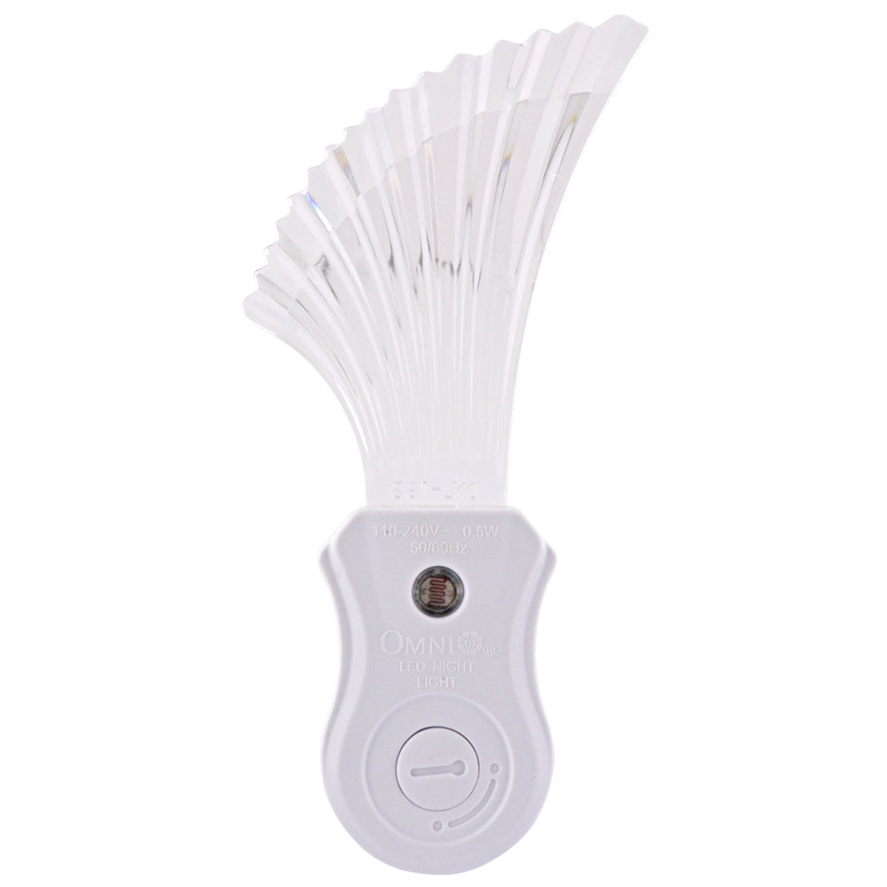 OMNI LED DNL 0.5W 220V Clear Night Light with Regular Rotating Electrical Outlet Plug and Built-In Light Sensor for Home Lighting | DNL-PK