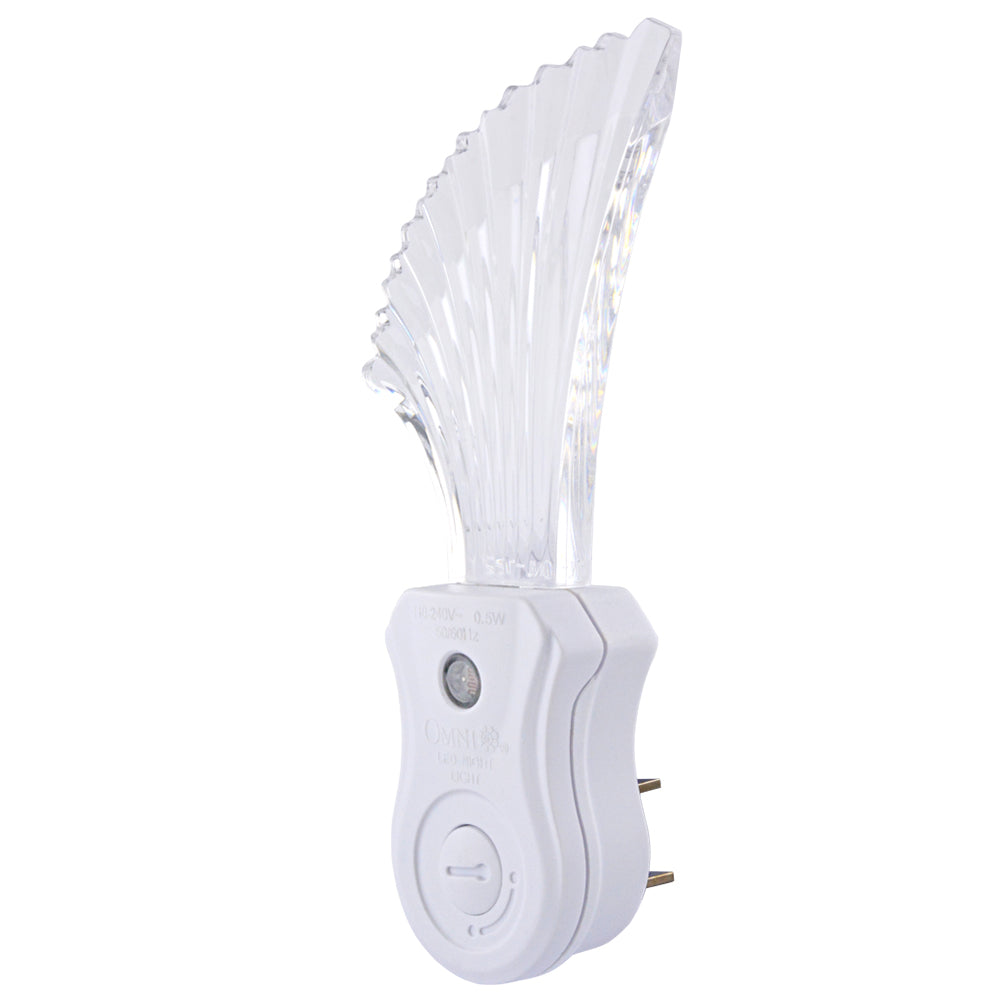 OMNI LED DNL 0.5W 220V Clear Night Light with Regular Rotating Electrical Outlet Plug and Built-In Light Sensor for Home Lighting | DNL-PK