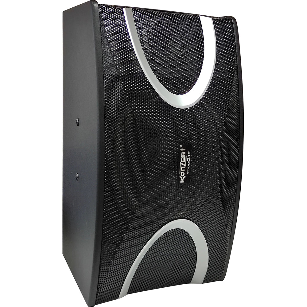 Konzert TodoOke KCS-312 3500W 10" 2-Way Woofer Micro Component Karaoke Speaker System (SET) with 2 Channel Output, Bluetooth, 2 UHF Wireless Mic / USB / SD Card Slot and FM Radio Tuner with RCA and 4 Mic Input and Remote Control