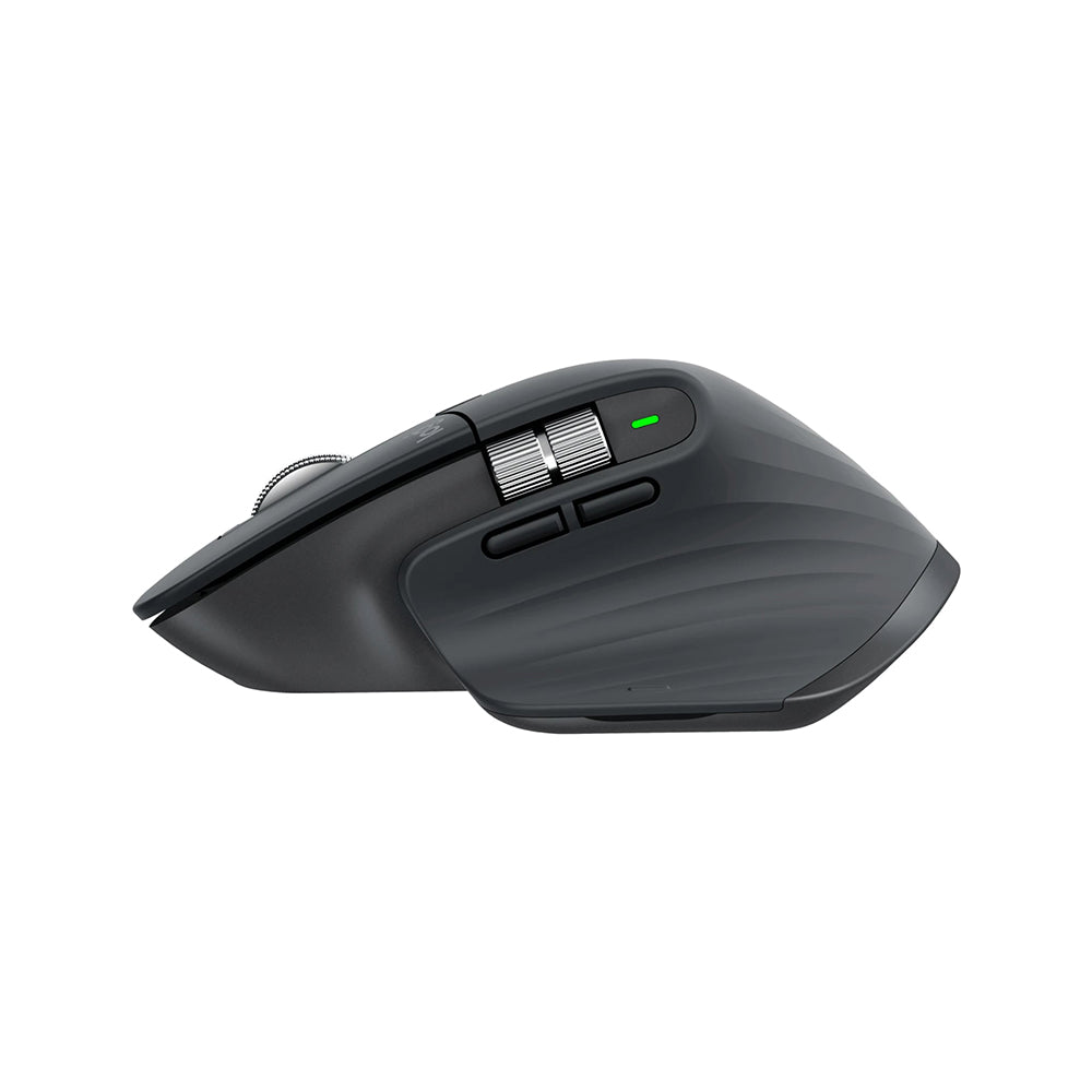 Logitech MX Master 3S Wireless Performance Mouse with 8000 DPI, Ultra-Fast Scrolling, Quiet Clicks, Gesture Controls, and USB-C Rechargeable for Desktop and Laptop PC Gaming (Graphite Black)