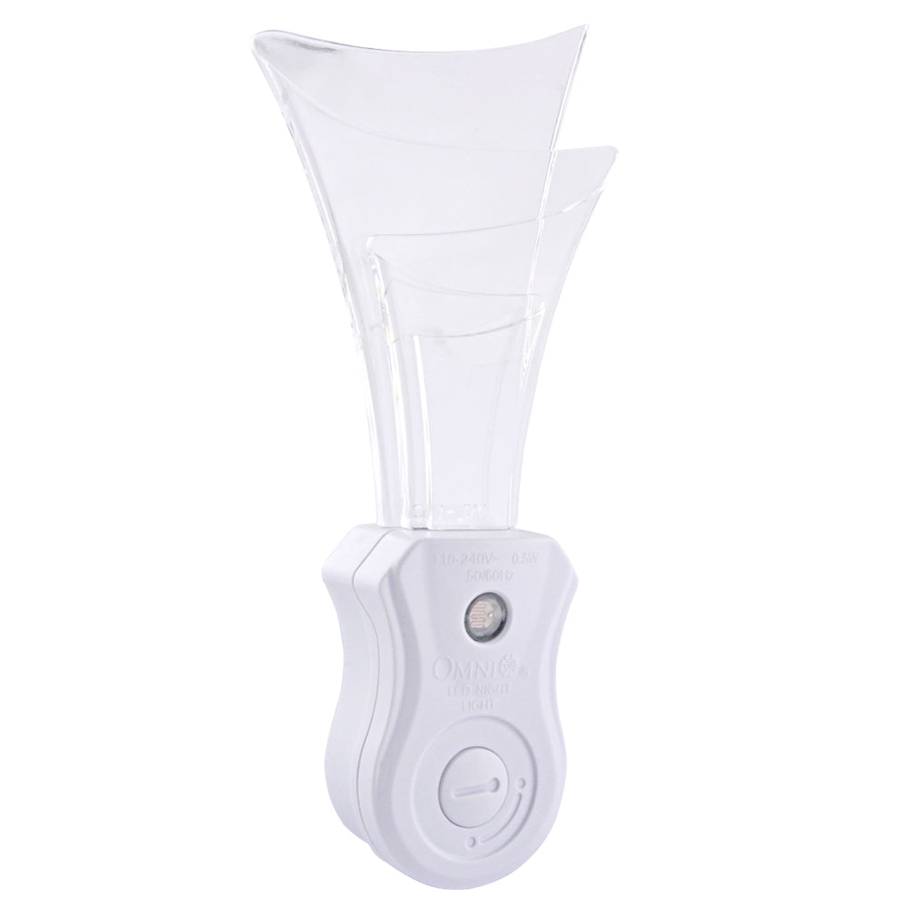 OMNI LED DNL 0.5W 220V Clear Night Light with Regular Rotating Electrical Outlet Plug and Built-In Light Sensor for Home Lighting | DNL-PK