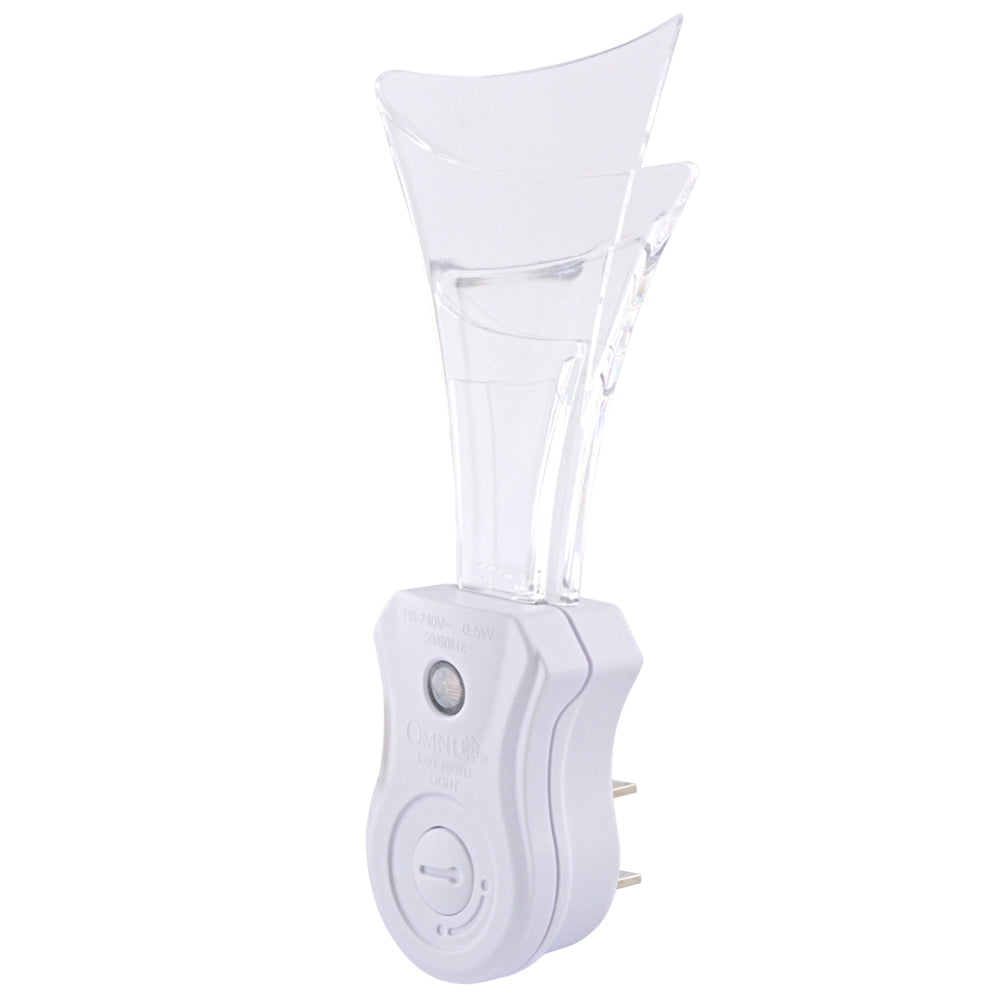 OMNI LED DNL 0.5W 220V Clear Night Light with Regular Rotating Electrical Outlet Plug and Built-In Light Sensor for Home Lighting | DNL-PK