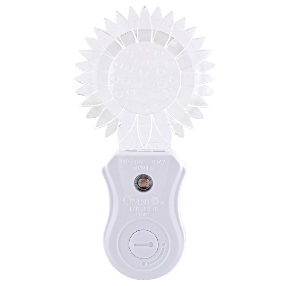 OMNI LED DNL 0.5W 220V Clear Night Light with Regular Rotating Electrical Outlet Plug and Built-In Light Sensor for Home Lighting | DNL-PK