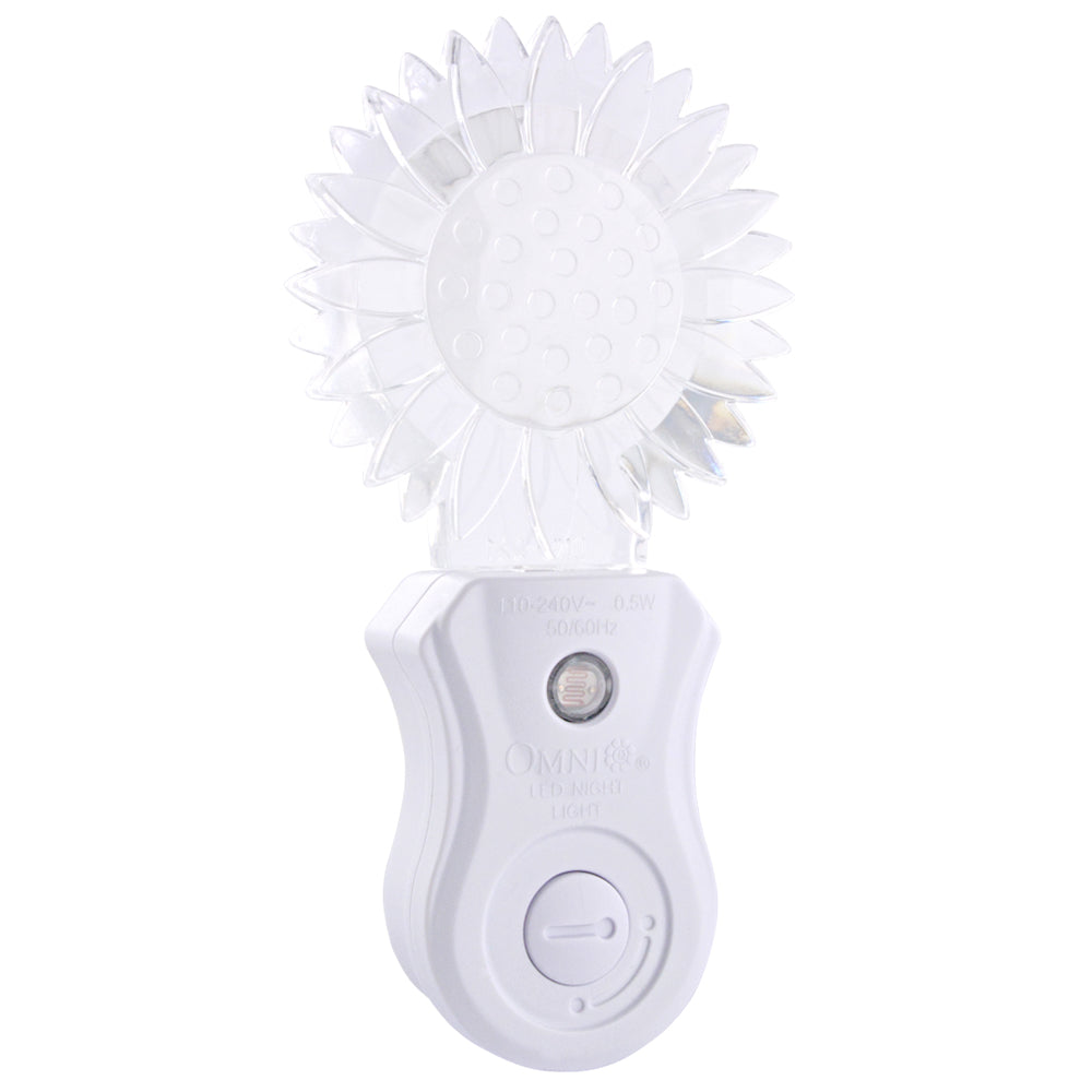 OMNI LED DNL 0.5W 220V Clear Night Light with Regular Rotating Electrical Outlet Plug and Built-In Light Sensor for Home Lighting | DNL-PK