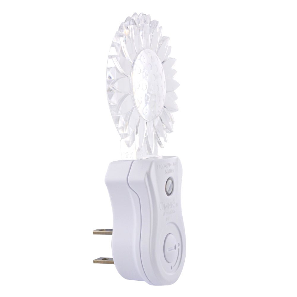 OMNI LED DNL 0.5W 220V Clear Night Light with Regular Rotating Electrical Outlet Plug and Built-In Light Sensor for Home Lighting | DNL-PK