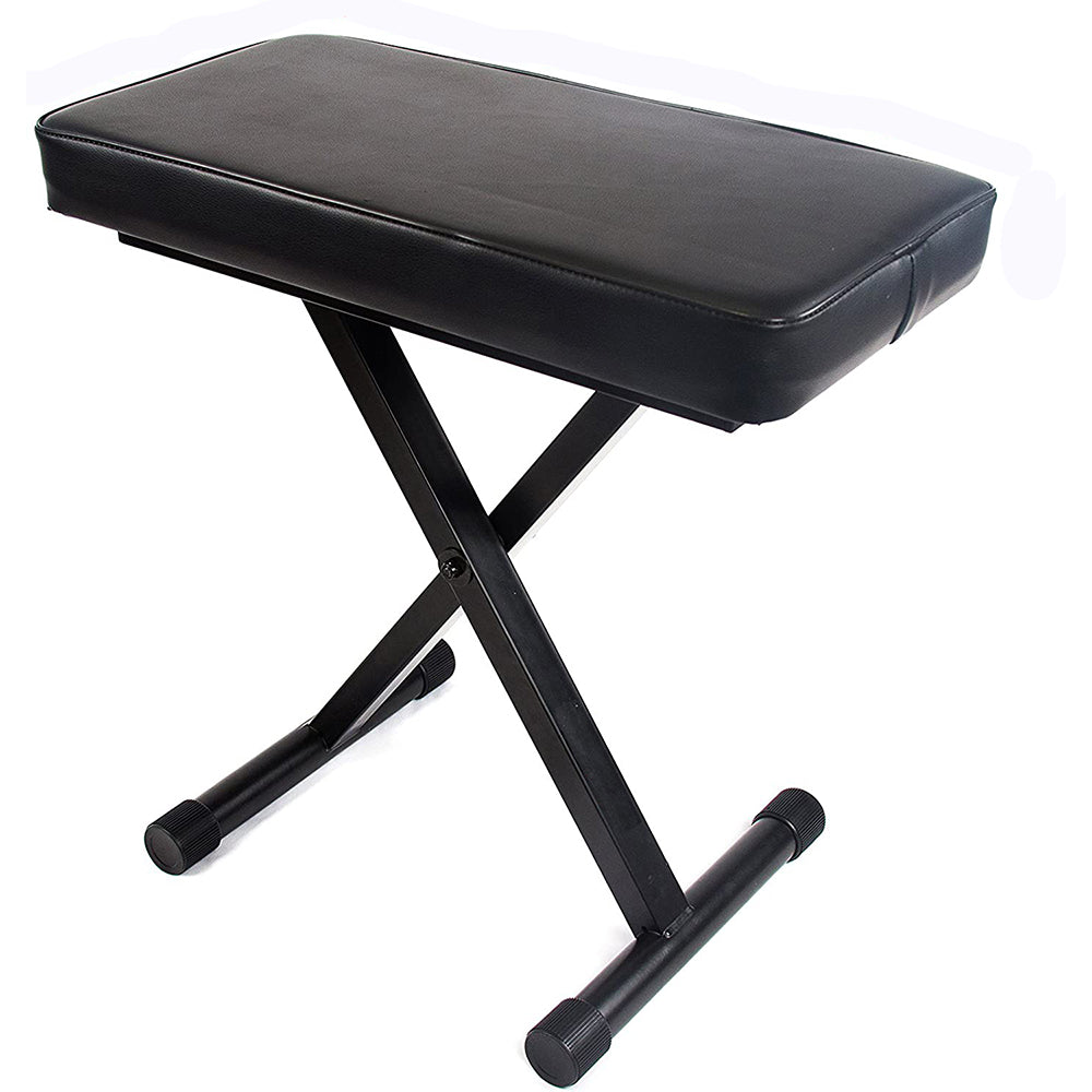 Surelock KB01 Adjustable Piano Chair Stool with Collapsible Foldable Cross Base and Foam Padding