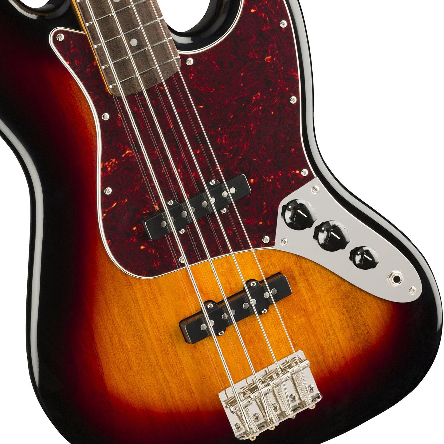 Squier by Fender Classic Vibe '60s Jazz Bass Electric Guitar Vintage Style LRL with SS Pickup, Nickel Plated Hardware (Sunburst, Blue, Black)