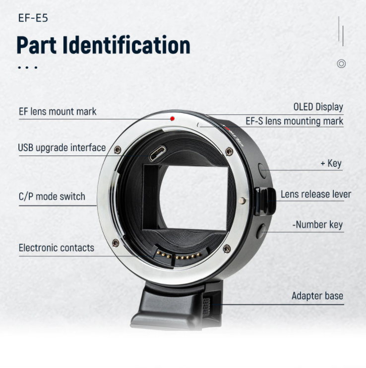 Viltrox EF-E5 Autofocus Adapter for Canon Series Lens to Sony E-Mount Series Mirrorless Cameras