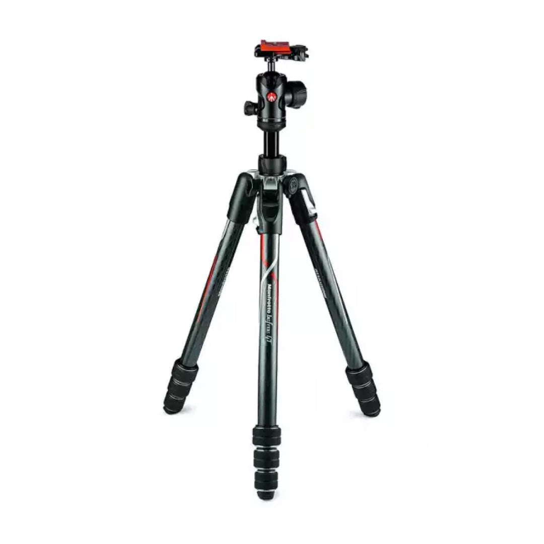 Manfrotto BeFree GT Compact 4-Section Carbon Fiber Travel Tripod with QR-Plate and 486 Ball Head for Sony A Series Mirrorless Camera | Model - MKBFRTC4GTA-BH