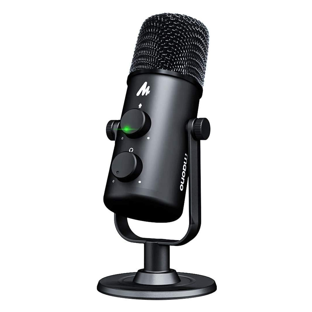 Maono AU-903 903 Computer Microphone Podcast USB Condenser Mic with Switchable Polar Patterns & Mute Button, Zero-Latency Monitoring, Plug and Play for Recording, YouTube, Podcast, Gaming, Skype, Videos