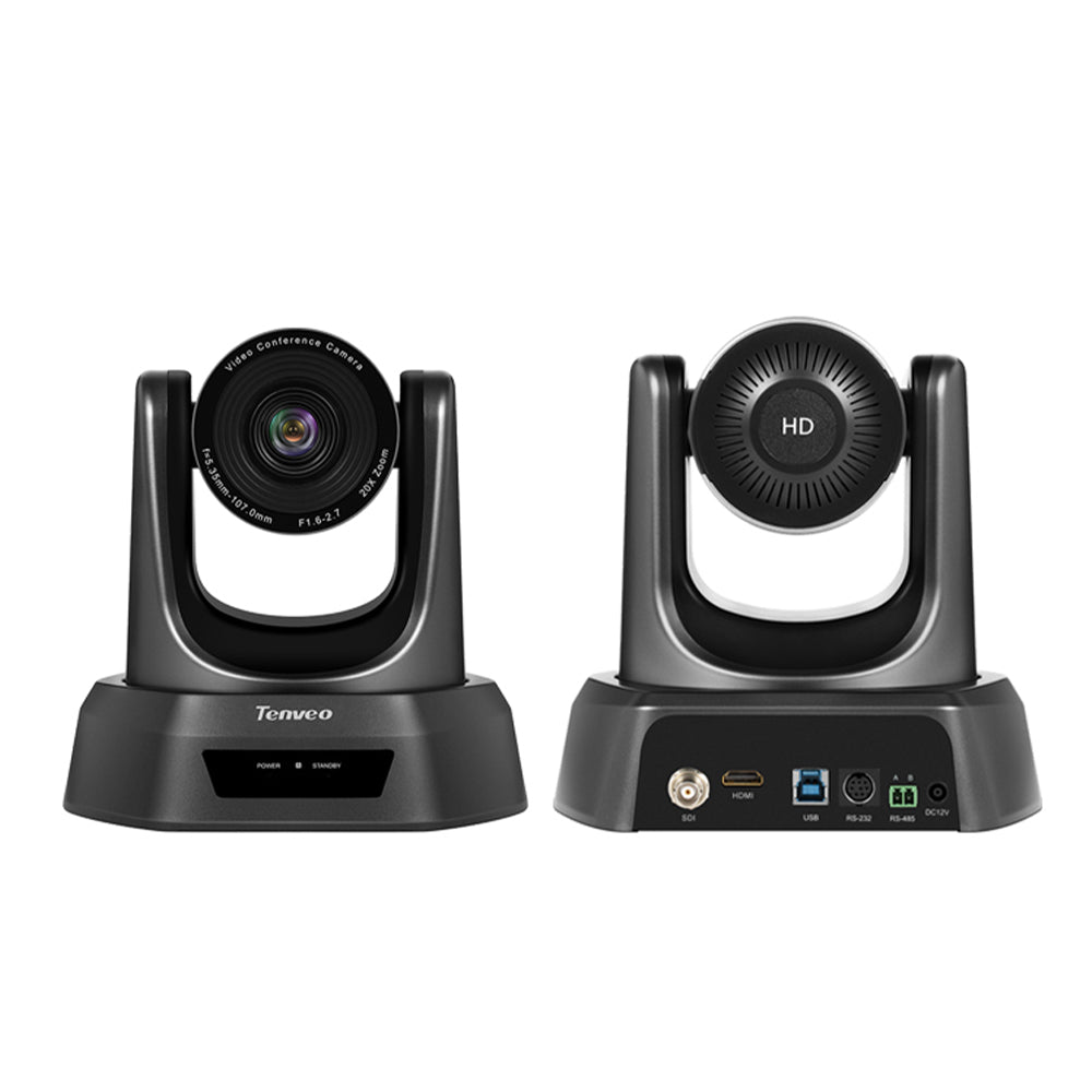 Tenveo TEVO-NV20 Series HD 1080P USB Video Conference PTZ Camera Plug and Play with 350 / 90 Degree Pan and Tilt, 20x Optical Zoom and IR Remote Control for Meetings and Livestreaming