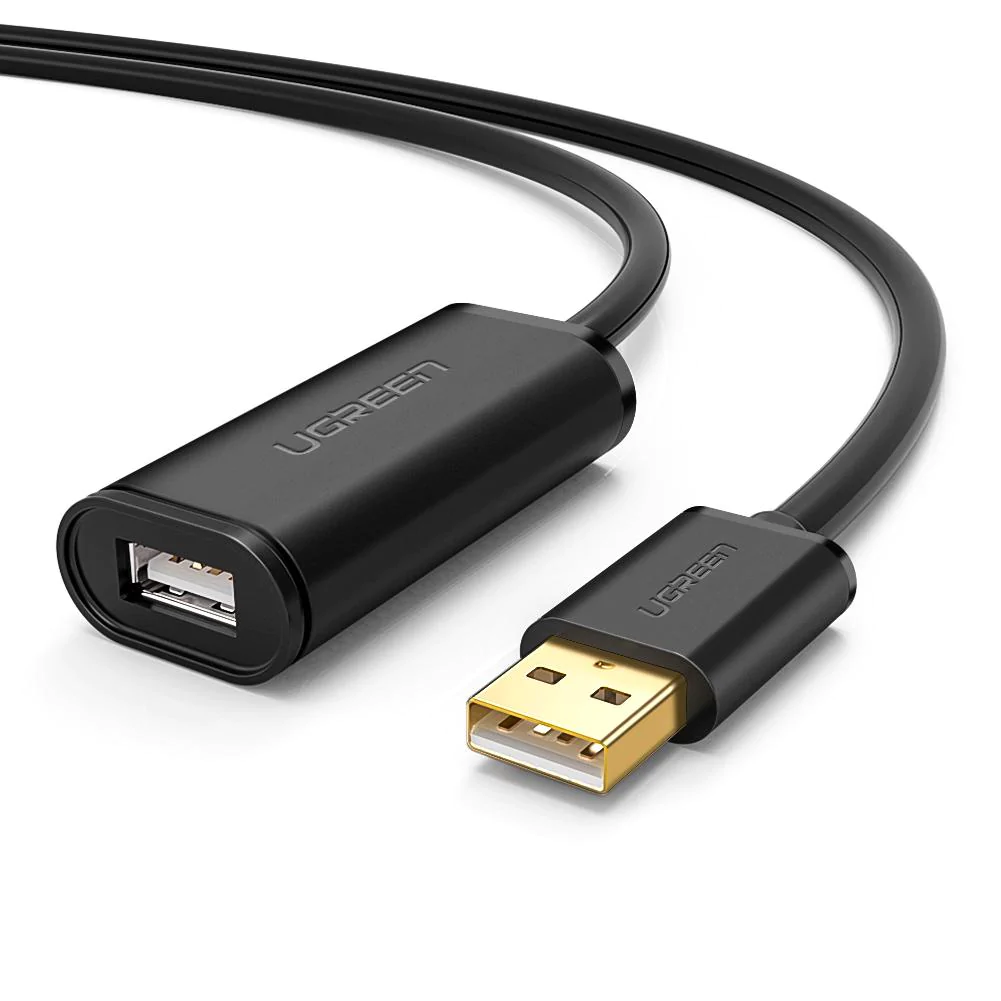UGREEN USB 2.0 Male to Female Gold-Plated Extension Cable 480Mbps with FE1 Chip for PC, Laptops, Gaming Consoles, Printers (5M, 10M, 15M) | 10319, 10321, 10323