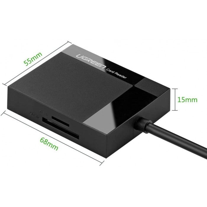 UGREEN 4-in-1 USB 3.0 SD/TF Card Reader with MS and CF Card Slots, GL3223 Smart Chip and 5Gbps Transfer Speed | 30333