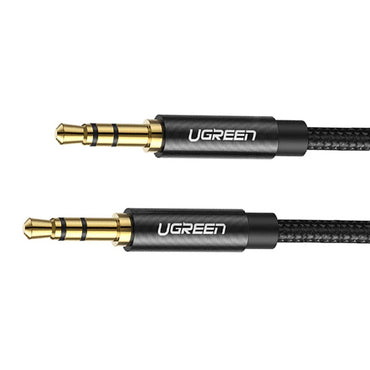 UGREEN 3.5mm AUX Male to Male Braided Audio Cable for Phone, Tablet, Speakers, Car Stereo, Headphones, (Black) (1M, 2M) | 5036