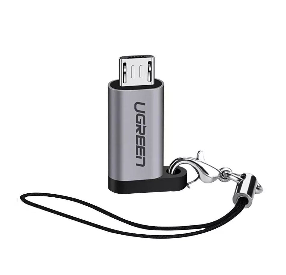 UGREEN USB-C Female to Micro USB Male Adapter 2.4A Fast Charging 480Mbps Transfer Data for Smartphones and Tablets (Gray) | 50590 |