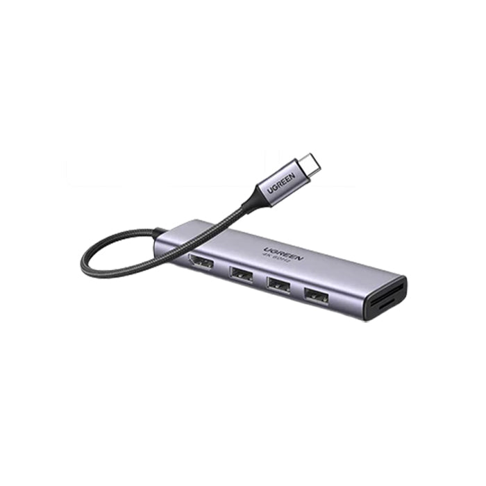 UGREEN 4K 60Hz 6-in-1 USB-C to USB 3.0, HDMI, SD/TF Card Reader Multiport Adapter Hub with 5Gbps Data Transfer Speed for Smartphone, Tablet, Laptop | 60383