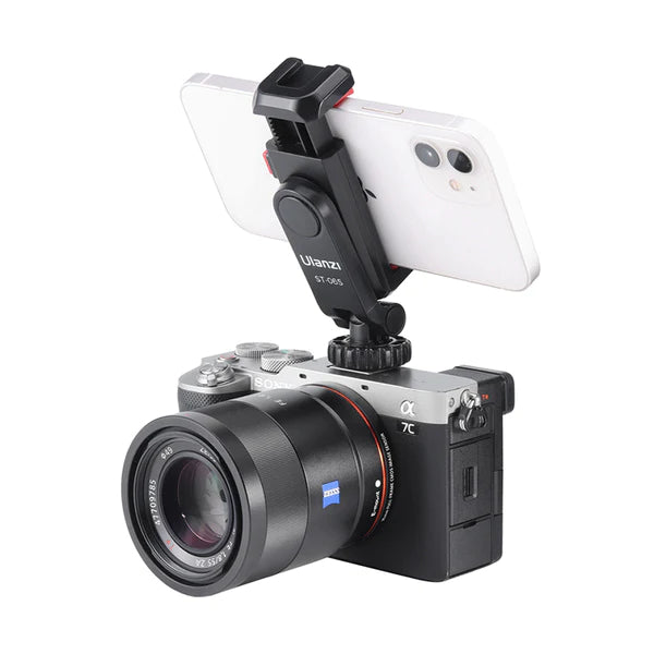 Ulanzi ST-06S Multi-Function Cold Shoe Smartphone Holder Mount for Camera or Tripod