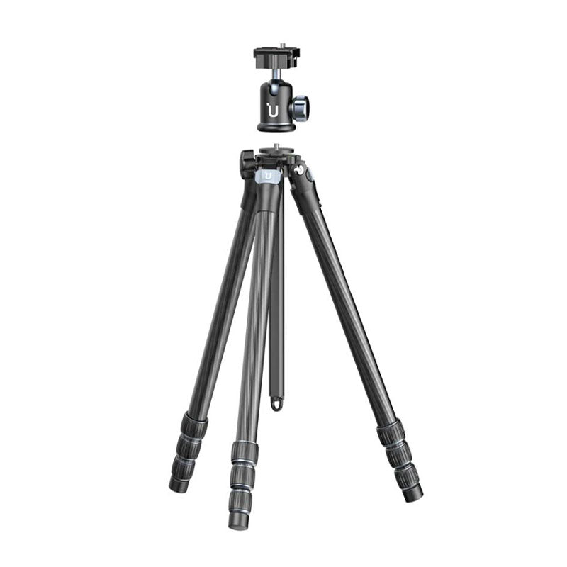 UlanzI MT-60 Carbon Fiber Lightweight Travel Tripod with 10kg Load Capacity, 360 Degree panoramic, 1/4" Screw for Photography and Videography