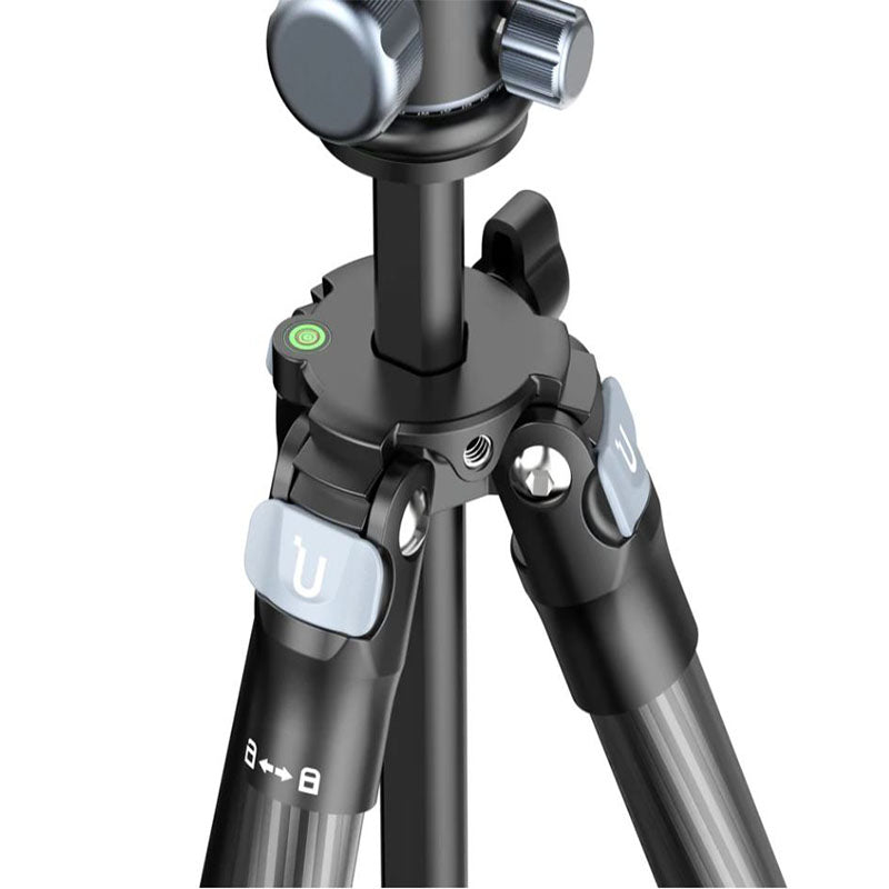UlanzI MT-60 Carbon Fiber Lightweight Travel Tripod with 10kg Load Capacity, 360 Degree panoramic, 1/4" Screw for Photography and Videography