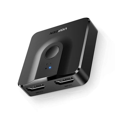 UGREEN 4K 60Hz Bi-Directional HDMI Splitter Switcher 2 Input One-Click Switch Adapter for TV, Laptop PC, Monitor, Projector (Black) | 50966