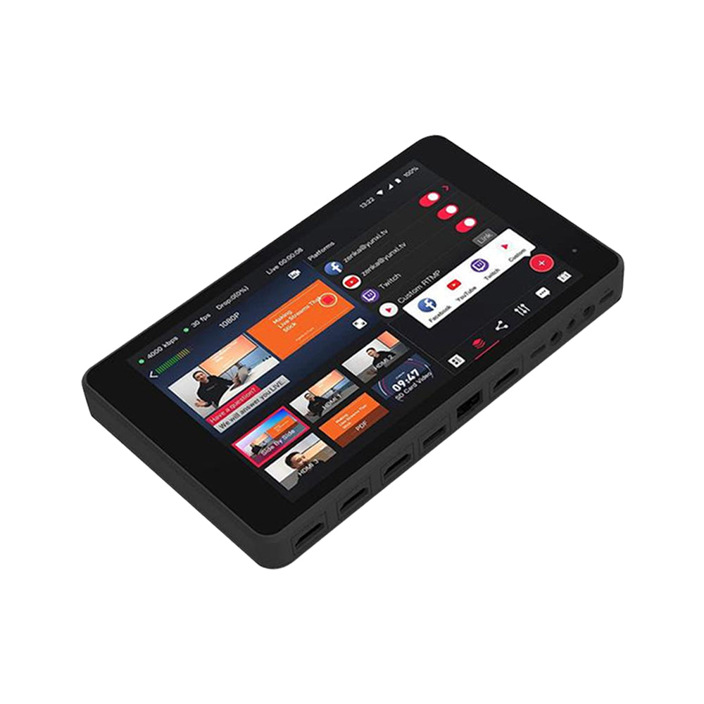 YoloLiv YoloBox Pro Encoder 8" 1080P All-in-One Multi-Camera Live Streaming Monitor  with Encoder / Switcher / Recorder Function, Touchscreen Controls, HDMI and USB Port, SD Card Slot, Wi-Fi, 4G LTE, Ethernet, and Built-In 10000mAh Battery