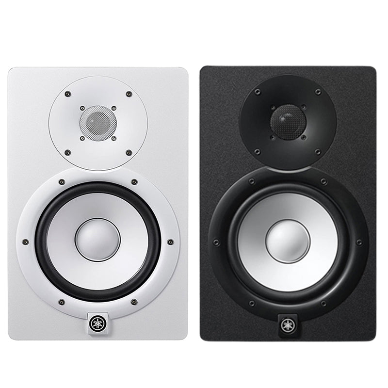 Yamaha HS8 8" 120W 2-Way Bass Reflex Powered Studio Monitor Passive Speaker with Bi-Amplified Nearfield Monitoring, XLR 3 Pin and 3.5mm TRS AUX Inputs and Room and High Trim Controls for Audio Production and Recording (Black, White)
