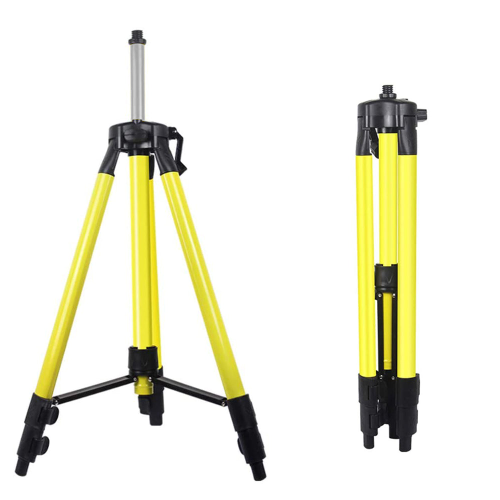 Mtian 2-Section Adjustable Laser Level Tripod for Surveying, Rotary and Line Lasers (YELLOW)