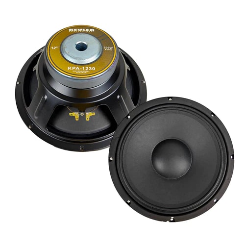 KEVLER KPA Series 12" Diameter Instrument Speakers with 43Hz-4.5KHz Frequency Response, Max 8Ohms Impedance, 97dB Sensitivity Level and 2" Voice Coil (2022 Model) (300W)