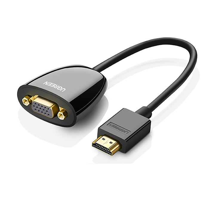 UGREEN HDMI Male to VGA Female Cable Conveter 1080P 60Hz for PC, Laptop, Projector, TV (Black) (0.5M) | 40253 |
