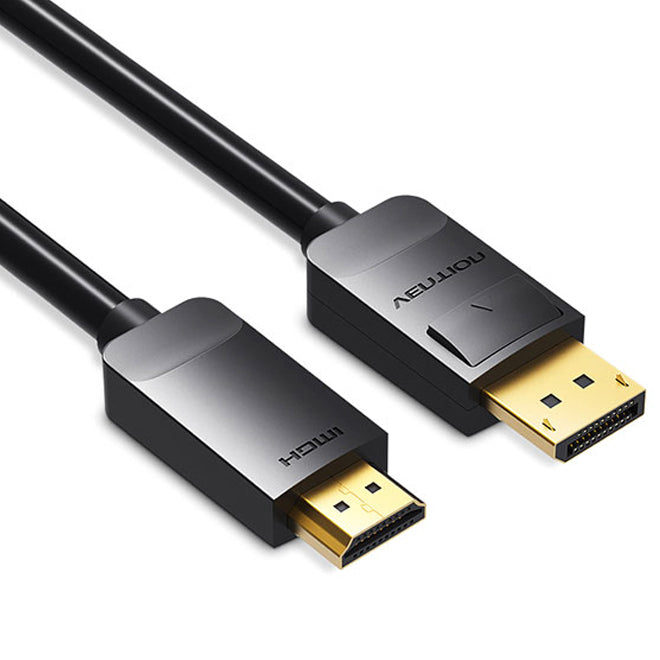 Vention 1080p 60Hz DP Male to HDMI Male 2-Meters Gold Plated (HAD) Displayport Cable for PC, Laptops, Monitors, TV, Projectors