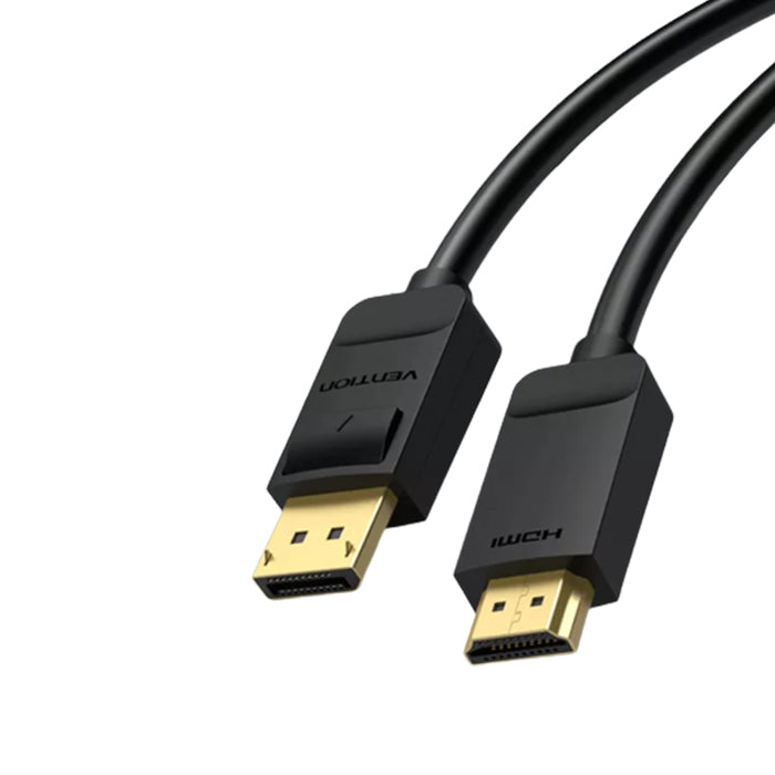 Vention 1080p 60Hz DP Male to HDMI Male 2-Meters Gold Plated (HAD) Displayport Cable for PC, Laptops, Monitors, TV, Projectors
