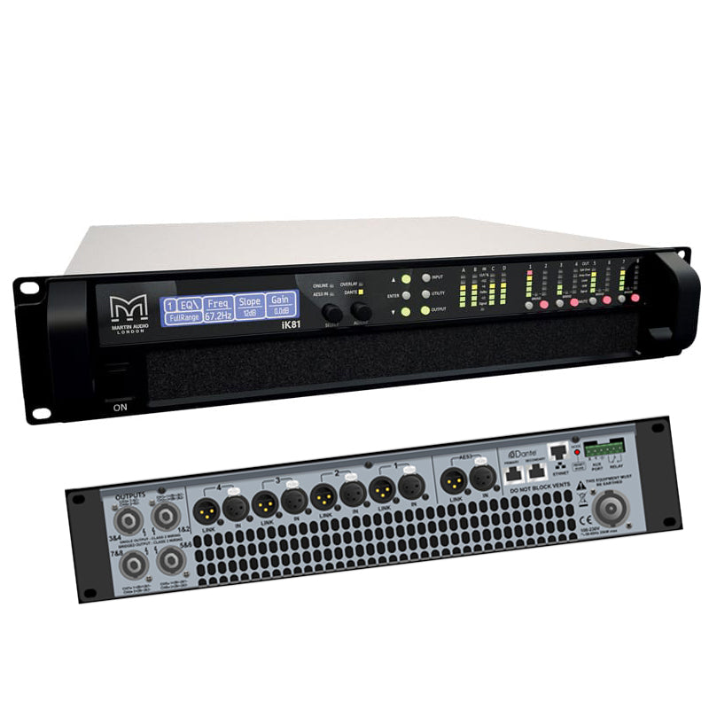 Martin Audio iKON IK81 10000W Class D Power 2-Way System Amplifier with 8-Channel, DSP for Audio Wavefront Precision Series Speakers