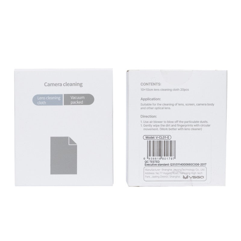 VSGO V-CL01E Microfiber Cleaning Cloths 20pcs for Cameras, Lens, Glasses, Eyeglasses, Cell Phone, etc.