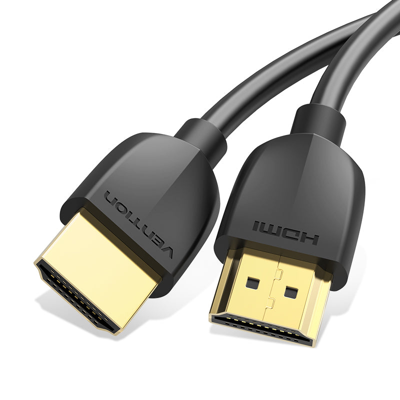 Vention FHD 4K 60Hz Portable HDMI 2.0 Male to Male 3-Meters Gold-Plated Video Cable (AAIBI) with Audio/Video Sync, 18Gbps Bandwidth Transmission and 3D Visual Support