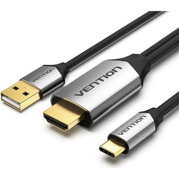Vention Type-C to HDMI with Power Supply 4K UHD 60Hz Gold-Plated High-Performance for Monitor, Projector or TV (Available in 1M, 1.5M, 2M) | CGTBF | CGTBG | CGTBH