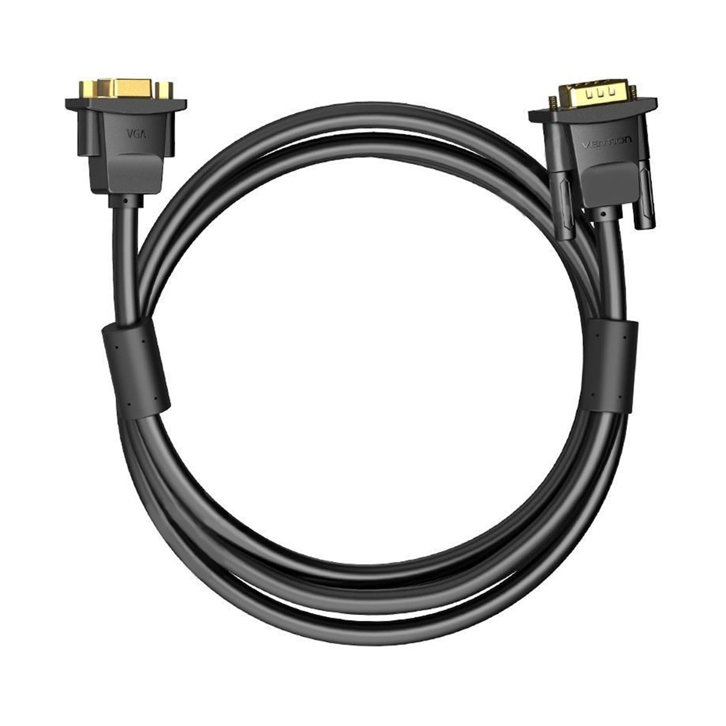 Vention VGA Male to VGA Female (3+6) Gold-Plated Extension Cable Cord with Full HD Resolution for Laptop and Projector (Available in 1M, 1.5M, 2M, 3M) | DAGB