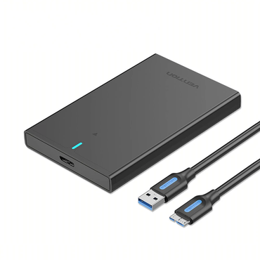 Vention USB 3.1 Gen2 Type-C HDD SSD 2.5" SATA Hard Disk and Solid State Drive Enclosure with Up to 6Gbps Data Transfer Rate for Computers, Consoles, TV, and Routers | KPBB0