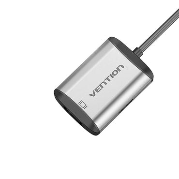 Vention 4-In-1 Type-C Hub to HDMI. VGA, USB 3.0 Charging Power Delivery 1080P 30Hz for Laptop, Desktop, Tablet, Phone, (Gray) | TFAHB