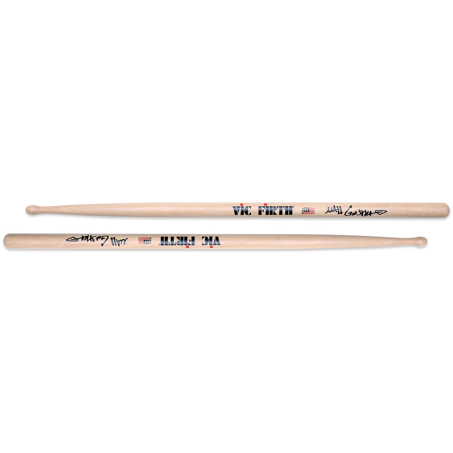 Vic Firth SGAR Matt Garstka Signature Lacquer Hickory Blended Tip Drumsticks with Medium Taper for Drums and Cymbals