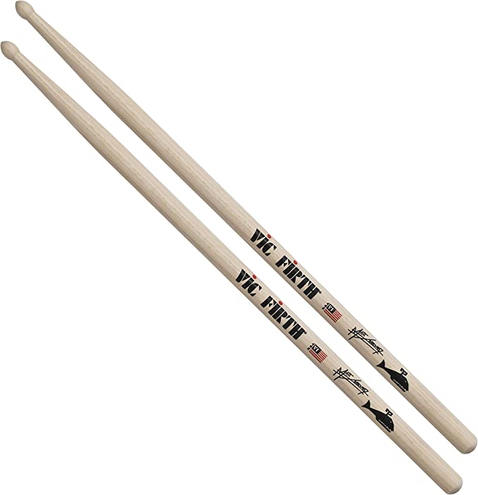 Vic Firth SGRE Matt Greiner Signature Hickory Taj Mahal Tip Drumsticks with Long Taper for Drums and Cymbals