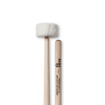 Vic Firth T2 Timpani Cartwheel American Custom Felt White Hickory Mallet Percussion Drum Stick for Marching and Concert Performances