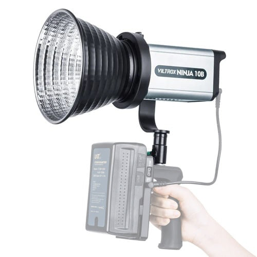 VILTROX NINJA 10B LED 120W Bi-Color Handheld COB Studio Fill Light with 2800K~6800K Color Temperature, 10 Lighting Effect Presets and Mobile APP Control for Mobile and Studio Photography