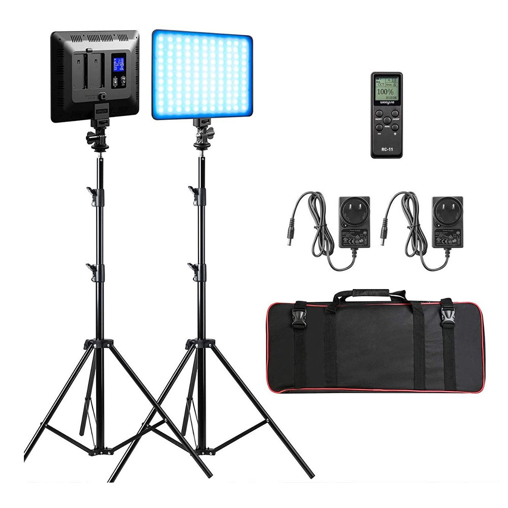 Viltrox Weeylite Sprite 20 RGB 30W 2pcs LED Panel Light Kit with 360 Degree Full Color, 2500K~8500K Color Temperature, Wireless Remote, Mobile App Control and Knob Adjustment for Studio Photography