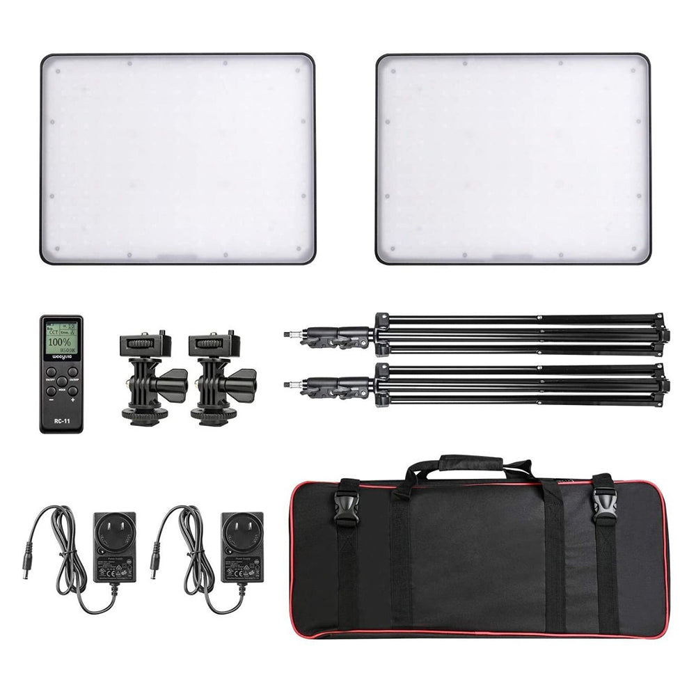 Viltrox Weeylite Sprite 20 RGB 30W 2pcs LED Panel Light Kit with 360 Degree Full Color, 2500K~8500K Color Temperature, Wireless Remote, Mobile App Control and Knob Adjustment for Studio Photography