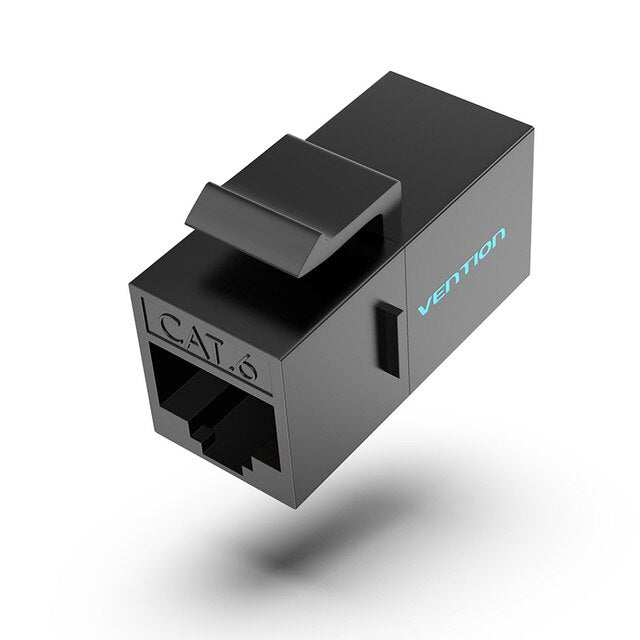 Vention CAT6 UTP Keystone Jack Ethernet LAN Cable Coupler for Home and Office Networking (Black, White) | IPG