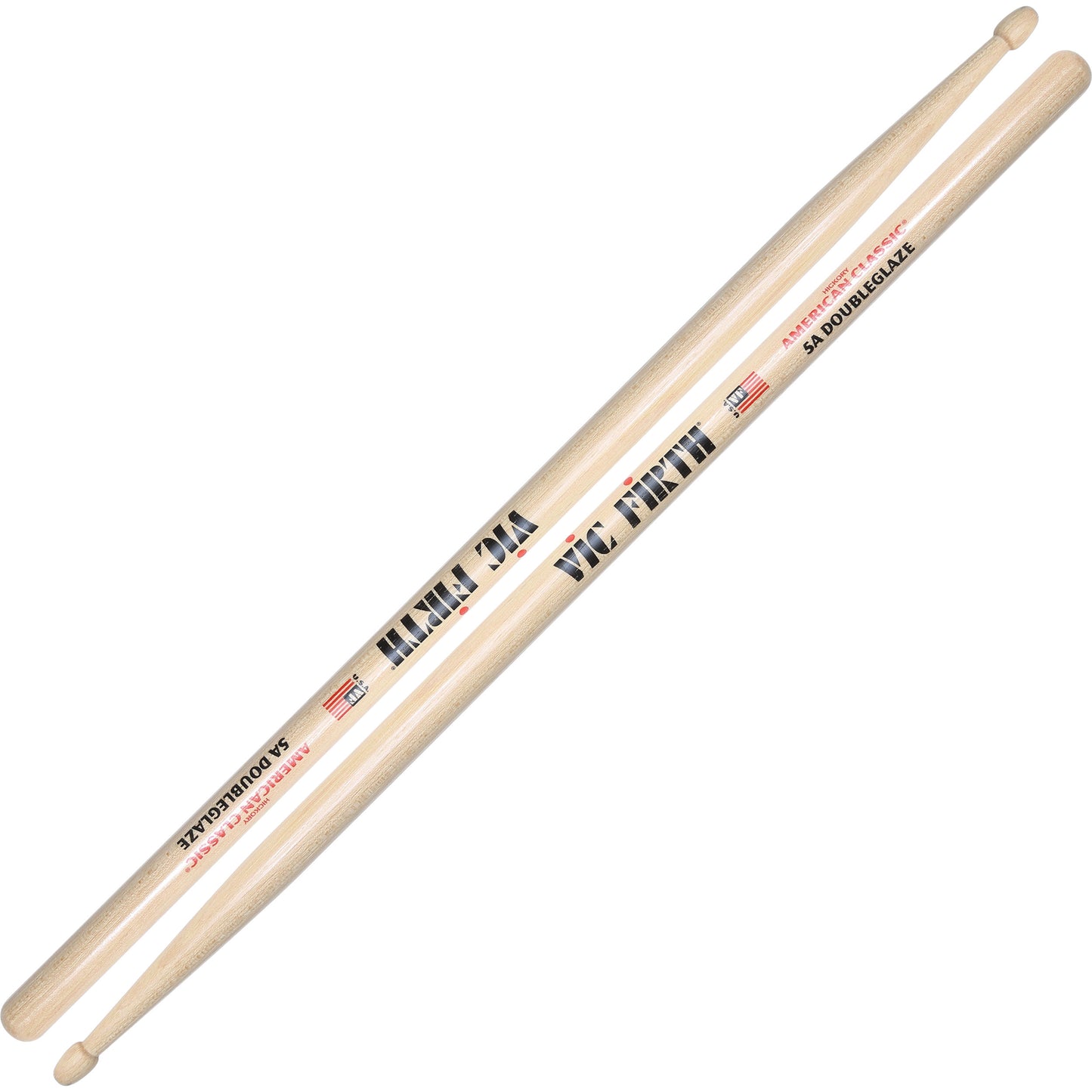 Vic Firth American Classic 5A Hickory Wood Drumsticks (Pair) Drum Sticks for Drums and Percussion (Multiple Styles Available)